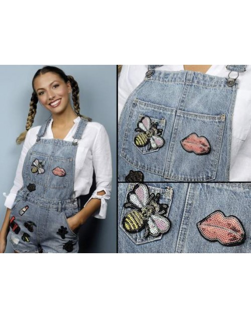 Espo 19 toppe patches termoadesive "Fashion" con paillettes